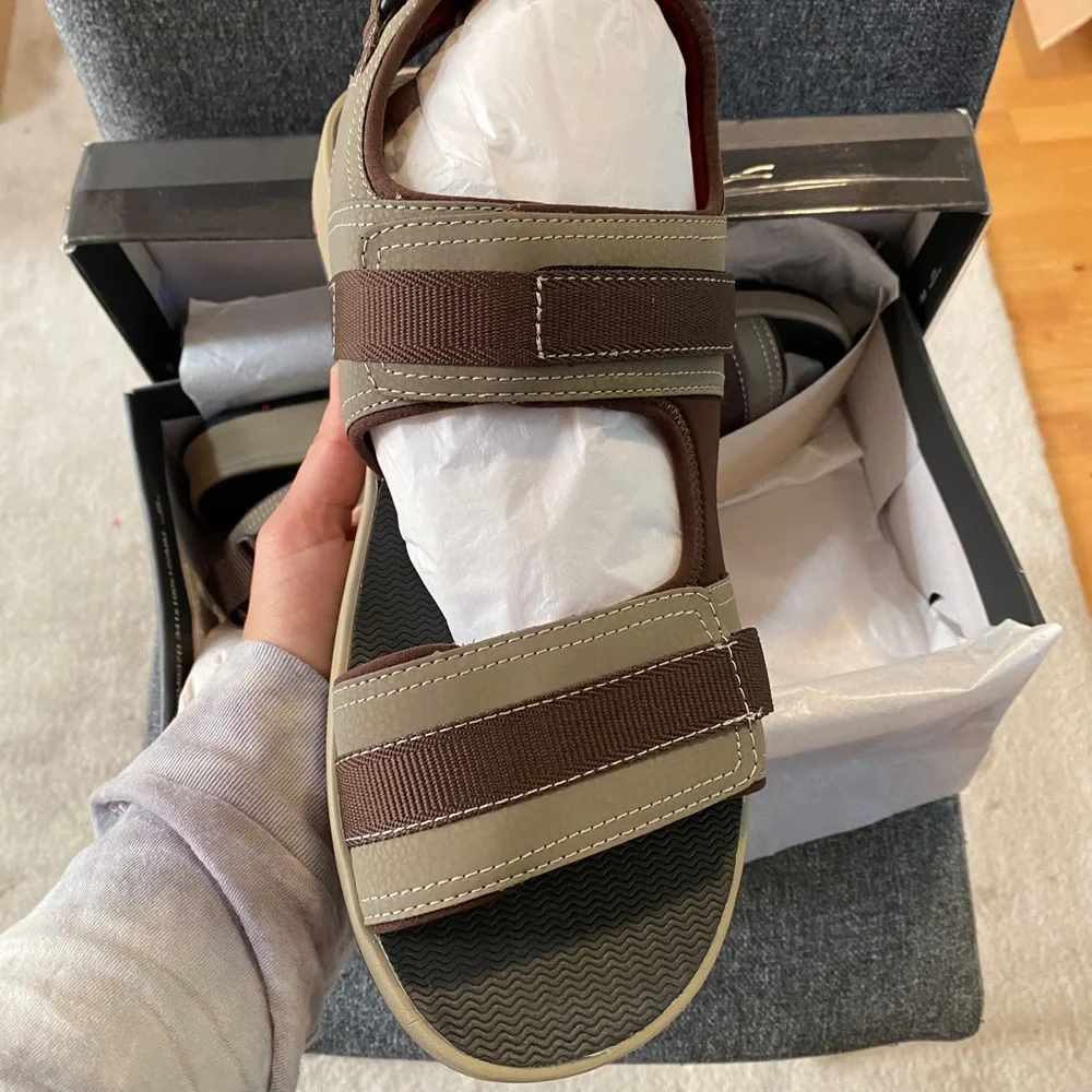 ROCKPORT Men's Leather Strap Sport Sandals Size 13 Wide